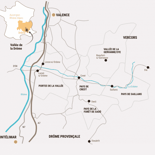 Carte de situation de la Drôme