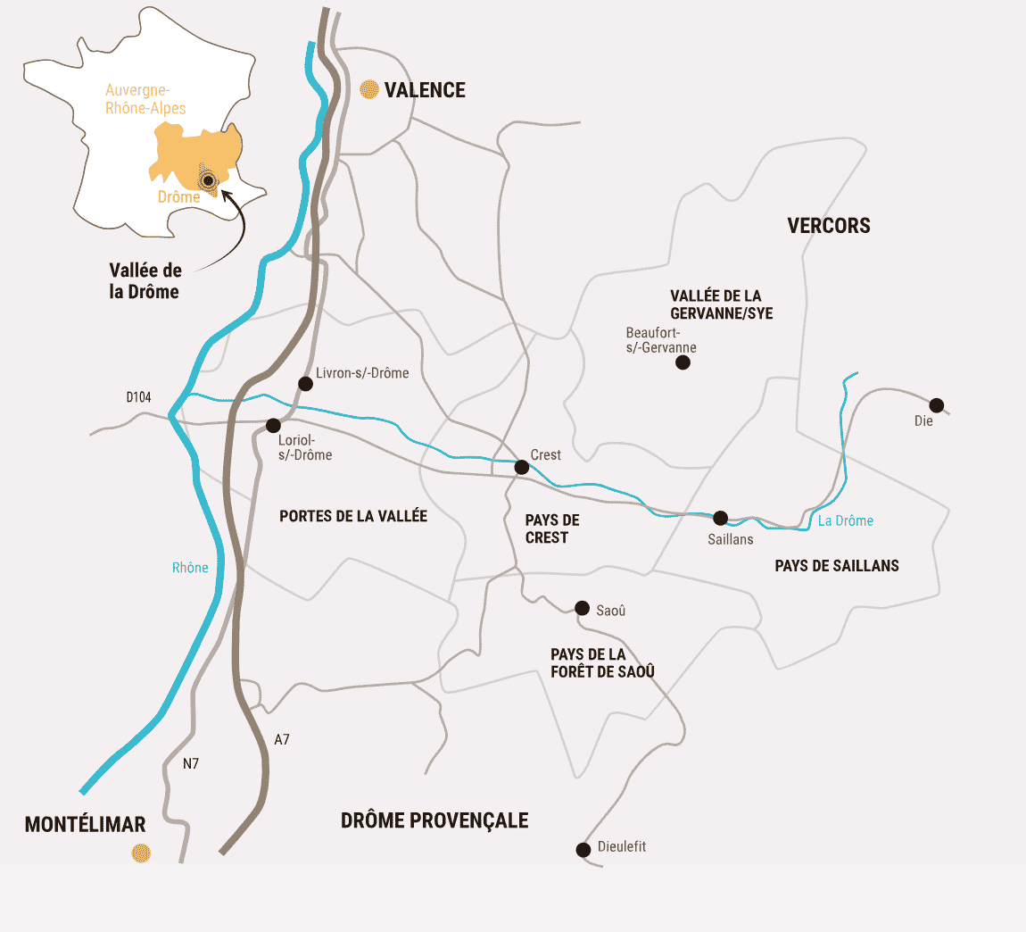 Carte de situation de la Drôme