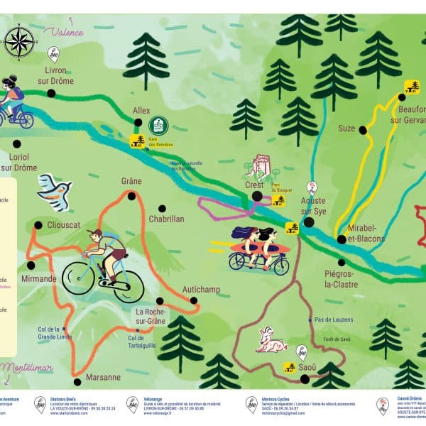 Vélo route dans la Vallée de la Drôme