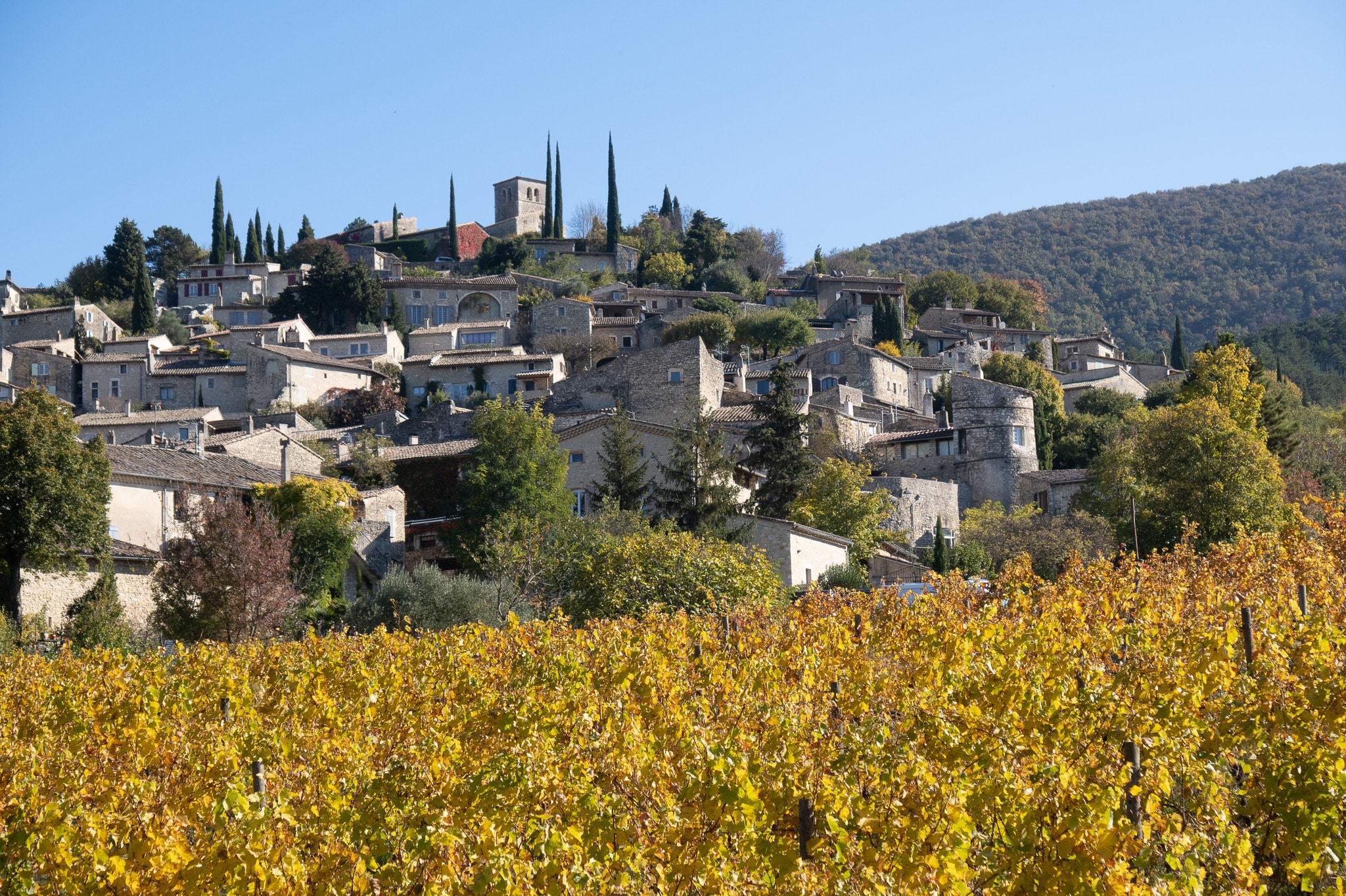 Mirmande à l'automne