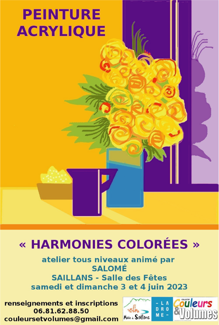 Atelier découverte de la peinture acrylique « Harmonies colorées »