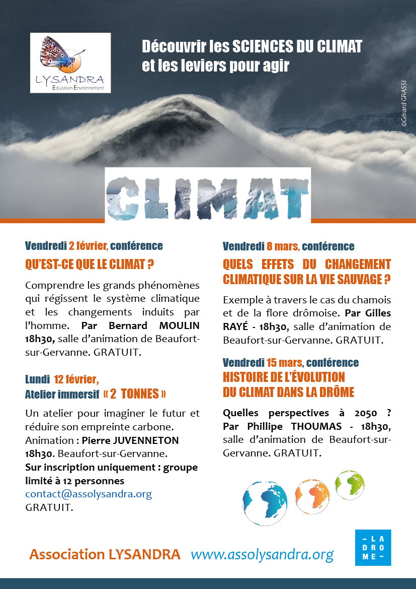 Conférence: « Histoire de l’évolution du climat dans la Drôme »