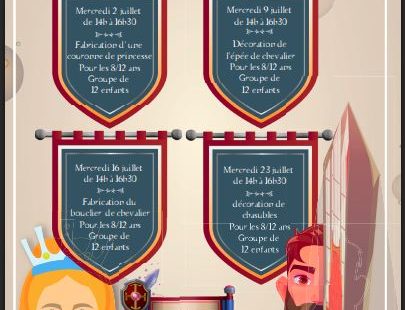 Médiéva’Lo-atelier fabrication du bouclier de chevalier au Tiers Lieu numérique