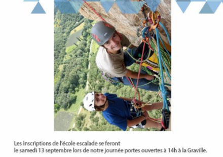 Inscription école d’escalade saison 2025/2026 à Saou